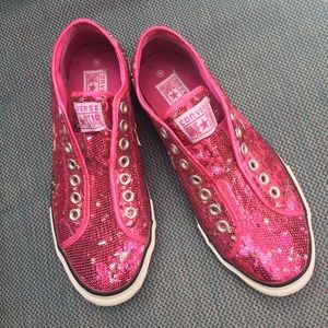 pink sequin converse